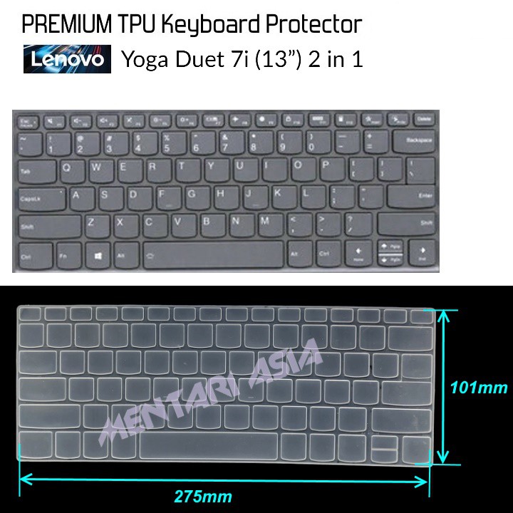 Keyboard Protector Lenovo YOGA DUET 7i 13" - PREMIUM TPU Clear