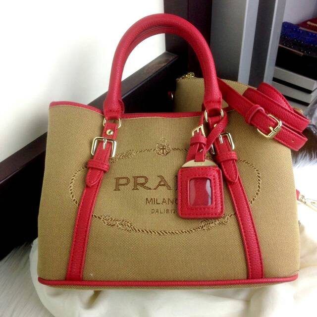 Best Seller PRADA Jacquard Logo Shoulder Bag SS18 0672