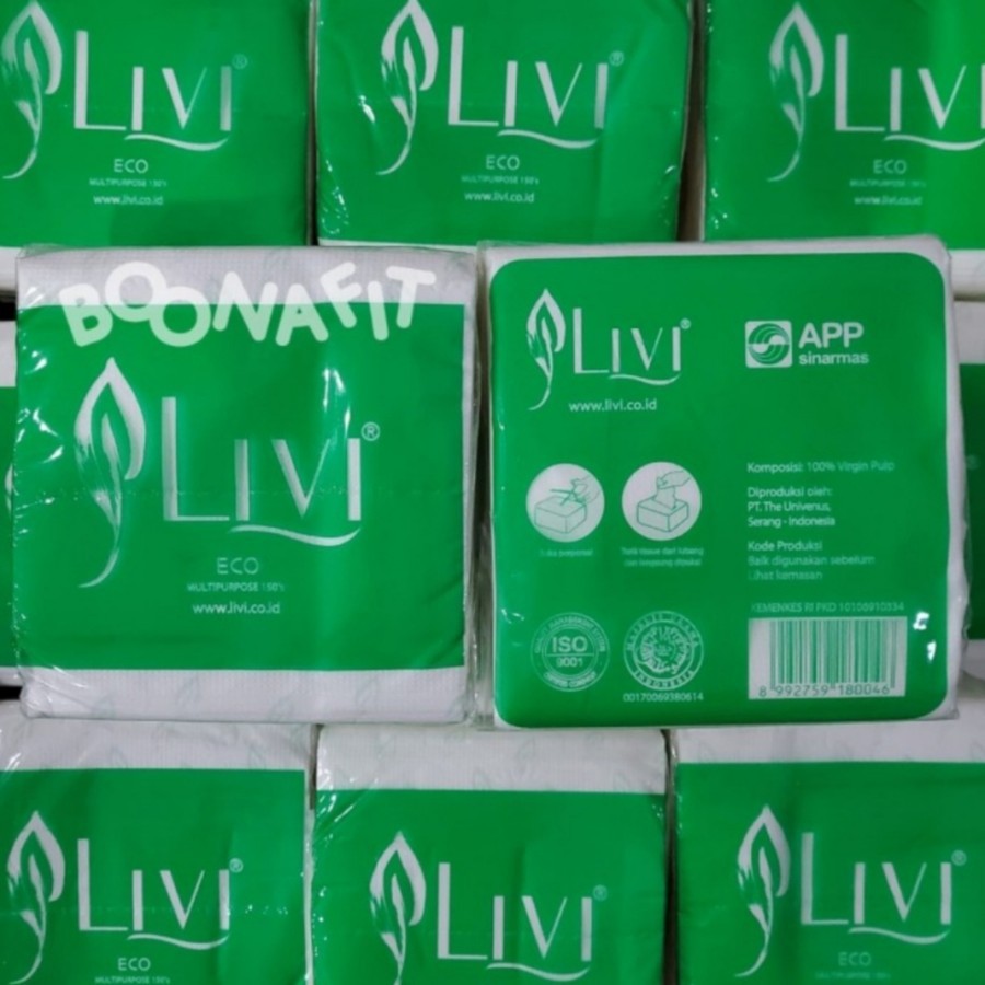 1 DUS LIVI ECO TISU MEJA TISSUE SERBAGUNA MULTIPURPOSE TISSUE BOX
