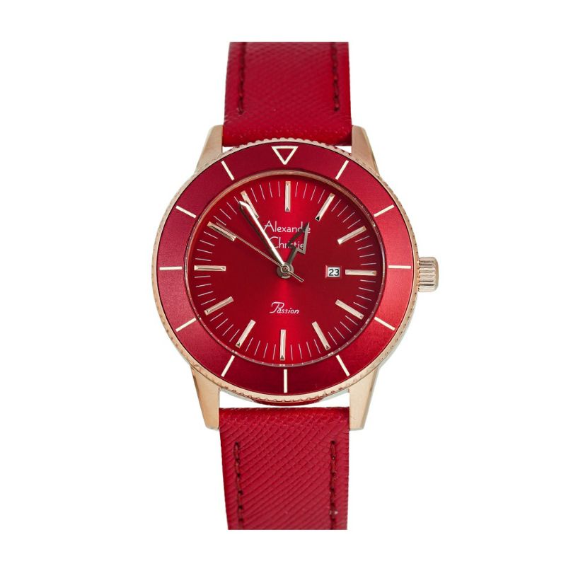 Jam tangan Original Alexandre Christie AC 5002 AC5002 LD Ladies Leather fullset