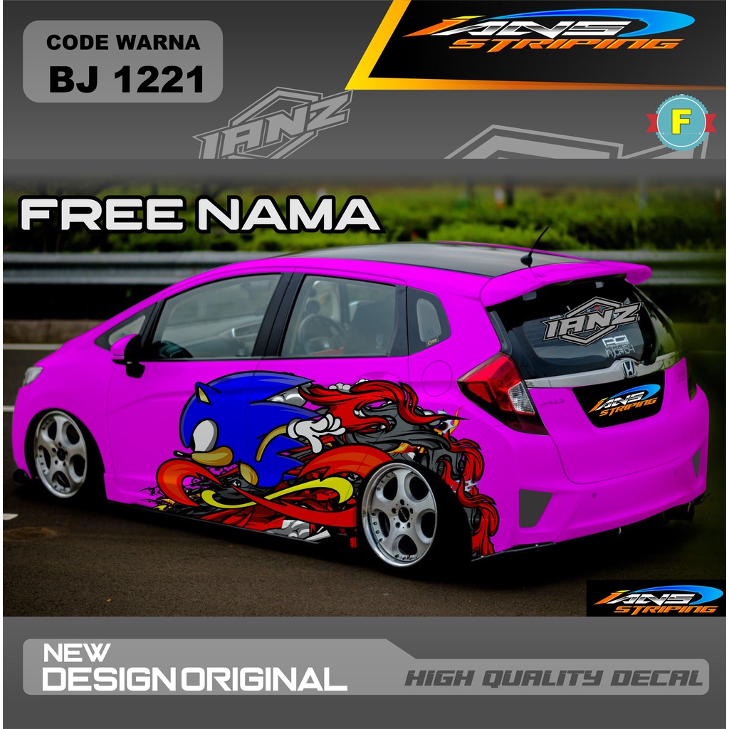 STIKER DECAL TERBARU UNTUK MOBIL BRIO / VARIASI STICKER HONDA JAZZ AGYA AYLA / DECAL STIKER MOBIL AYLA