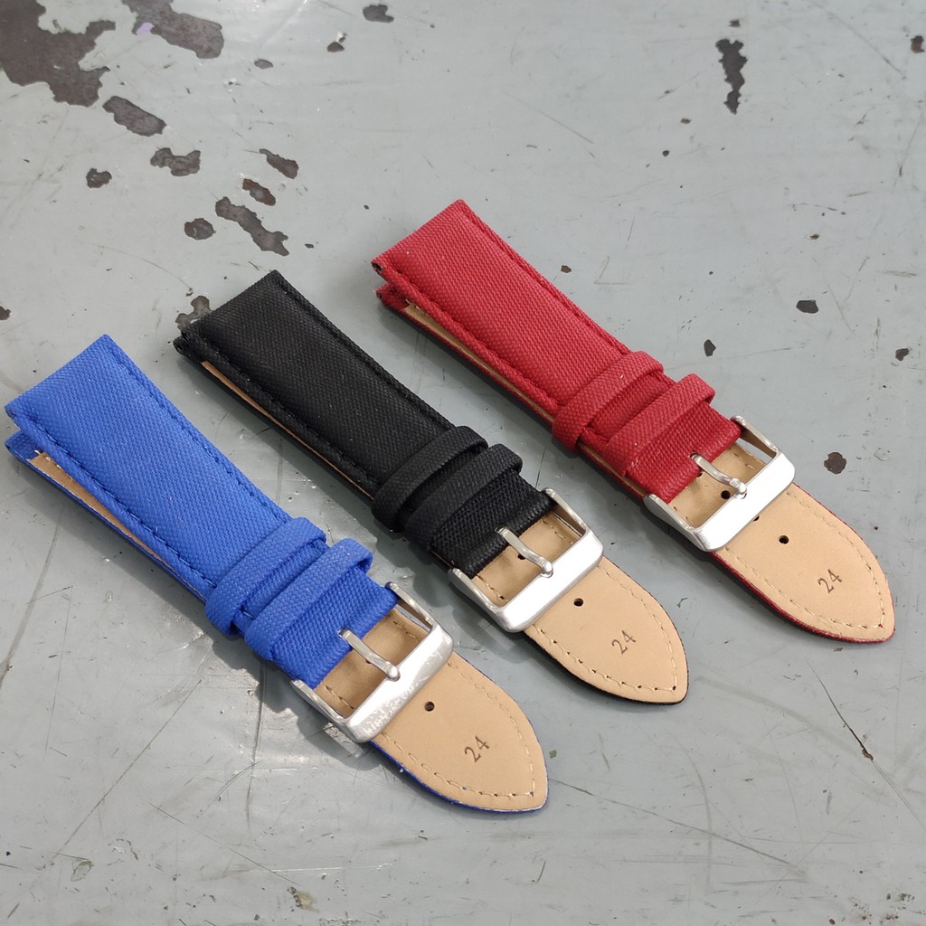 TALI JAM TANGAN STRAP ARLOJI KULIT CANVAS PREMIUM AT1005 ORIGINAL.