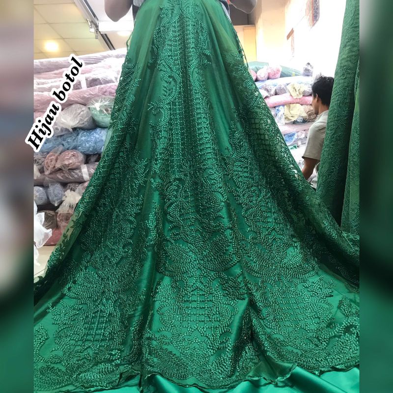TERLARIS.kain bahan tile elizab / bahan kebaya brukat tulle 3d