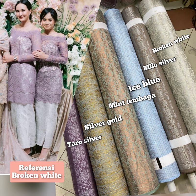 Kain songket semi palembang / songket  (HARGA PERSETENGAH METER) SONGKET TENUN