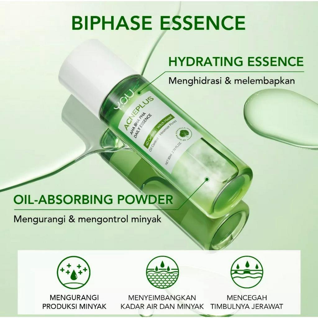 BPOM YOU AcnePlus AHA BHA PHA Daily Essence | Acne Treatment | Essence untuk Jerawat