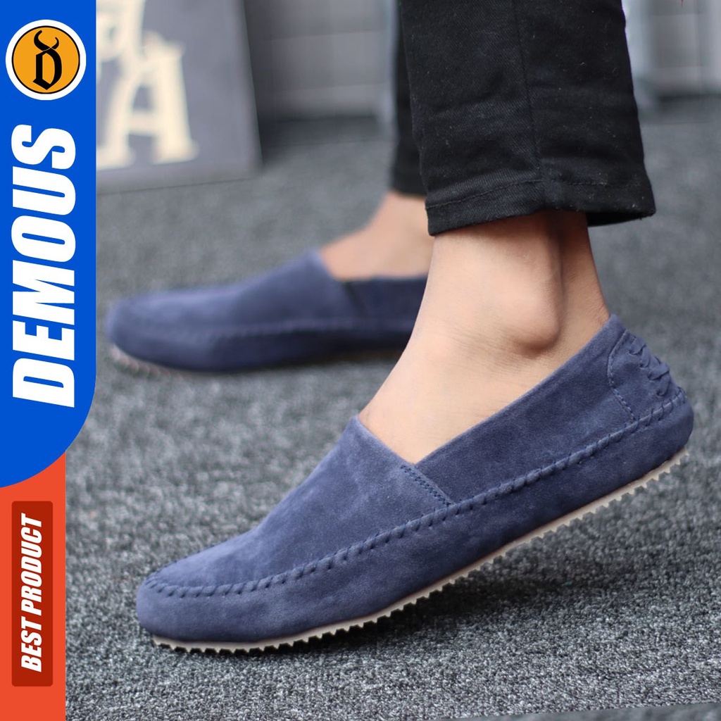 DEMOUS Noah - Sepatu Slip On Casual Slop Santai Pria