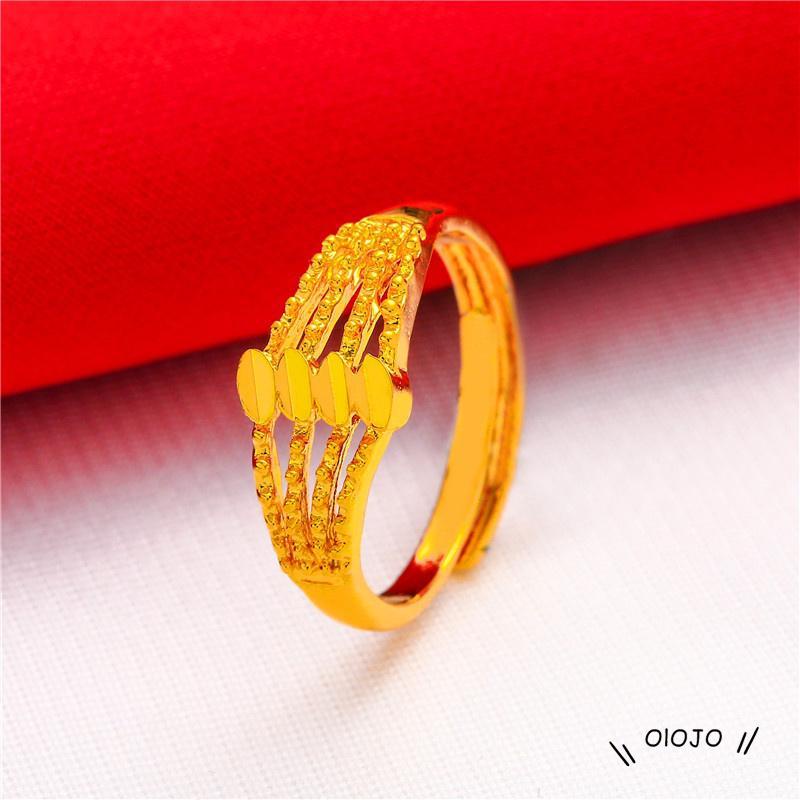 【COD】Cincin Model Terbuka Adjustable Bentuk Hati Warna Emas Imitasi Untuk Wanita