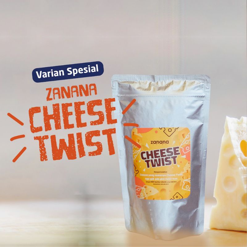 Keripik Pisang Zanana Chips Rasa Cheese Twist Varian Special 80g