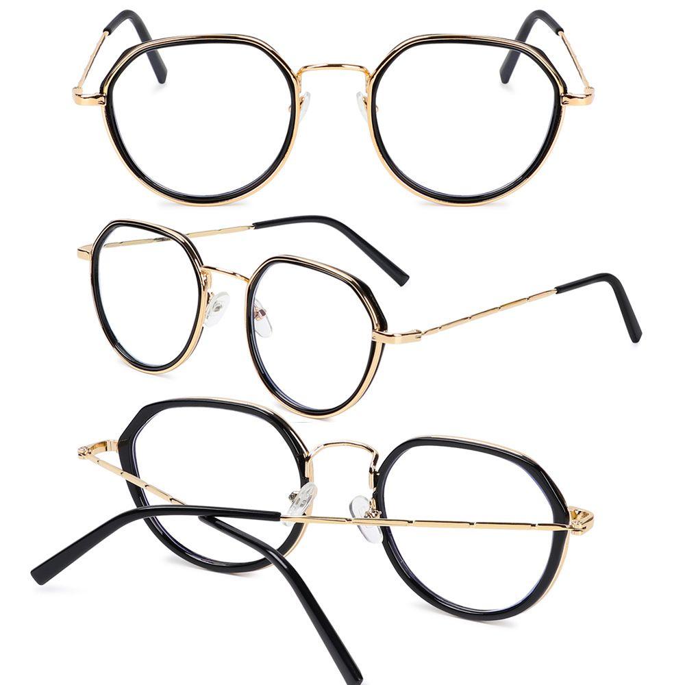 Suyo Myopia Eyeglasses Fashion Kacamata Polos Anti Radiasi Retro Frame Bulat