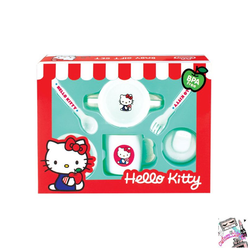 ☃Cutezz_Ching1☃Hello Kitty Feeding Set Small Perlengkapan Makan Bayi Bunny LB-101/201