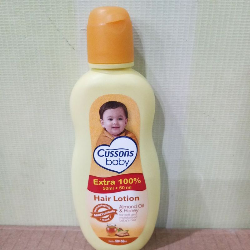 CUSSONS BABY HAIR LOTION ALMOND OIL&amp;HONEY, CANDLE NIT&amp;CELERY, AVOCADO PRO-VIT B5, COCONUT OIL&amp;ALOEVERA 50+50ML