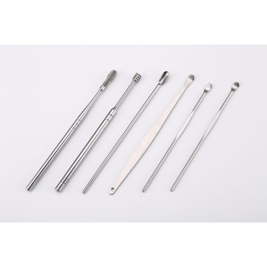 Pembersih Telinga / Korek Kuping Set 5 in 1 / Ear Wax Pick Cleanser  5in1 Stainless Steel