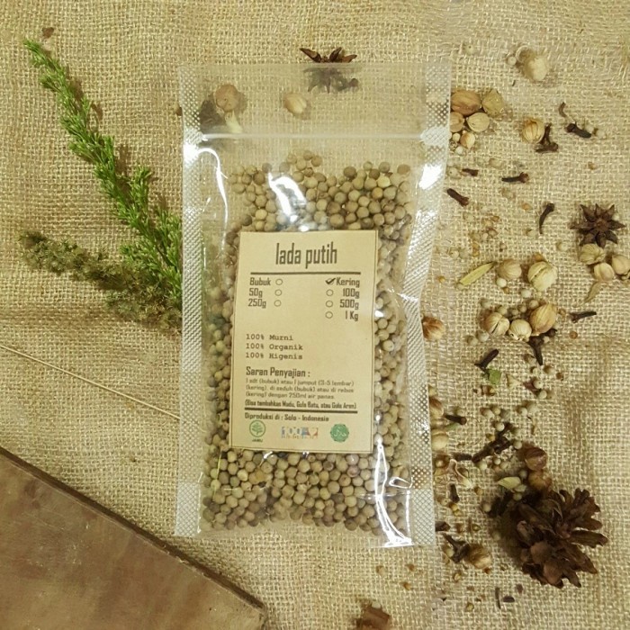 

LADA PUTIH MERICA MERICO KERING 500 gr - Piper Albi Linn - MURNI
