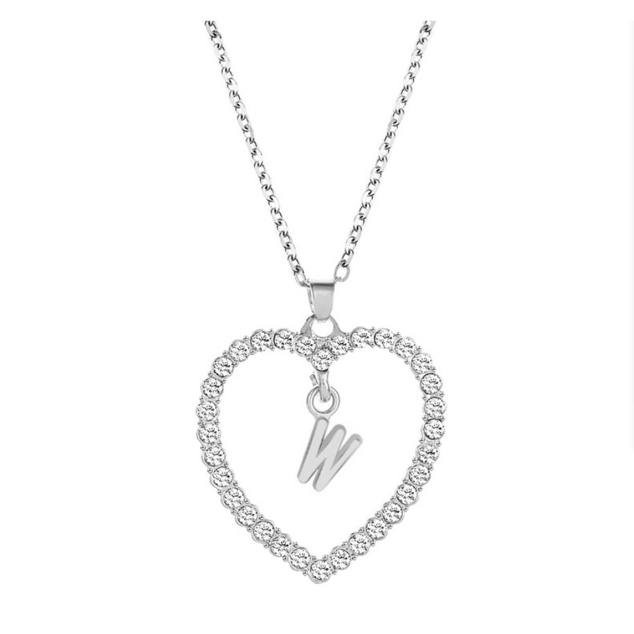 Grosir - K485 (N - Z) Kalung Huruf Love Besar Stainless / Fashion Style / Set Perhiasan Wanita