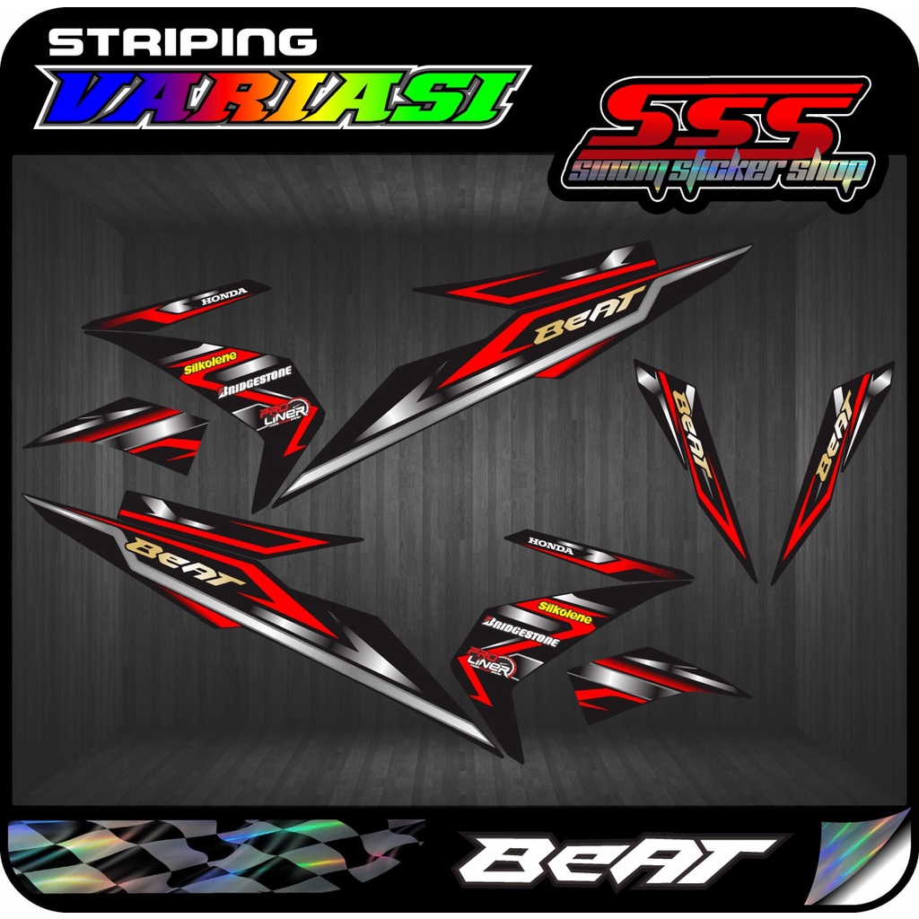 Decal Striping Variasi Beat FI New Motif Road Race 01