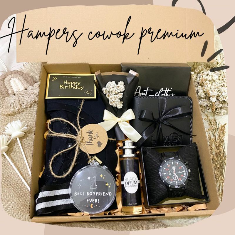 

Hampers Cowok Premium Kado ulang tahun kekinian / Kado wisuda cowok / Gift Box cowok / Kado cowok murah exclusive