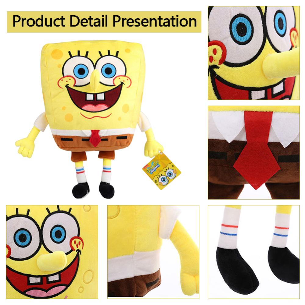 Timekey Mainan Boneka Stuffed Plush SpongeBob Ukuran 40CM Untuk Hadiah Natal / Ulang Tahun Anak F1Z3