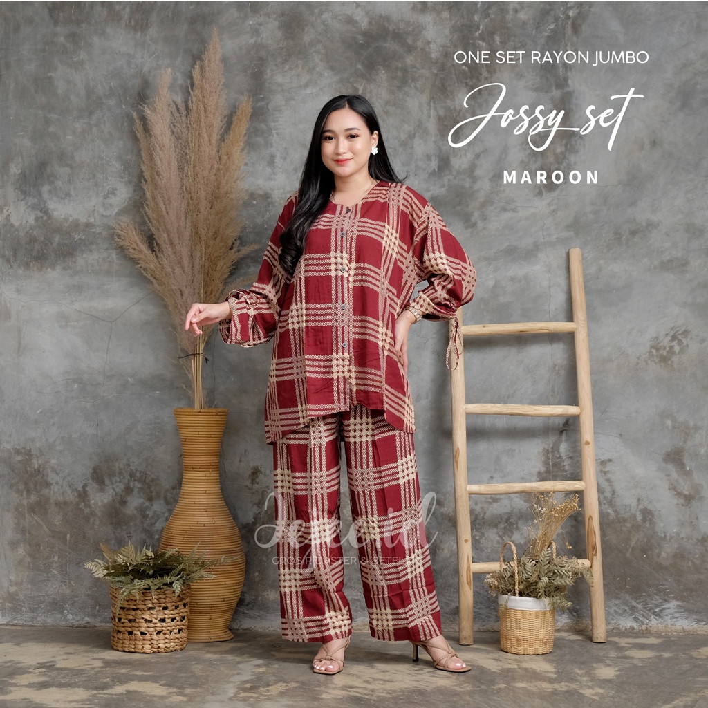 ONE SET RAYON JUMBO LD 120 CM MAEMUNA BIG SIZE PIYAMA TIE DYE LENGAN PANJANG