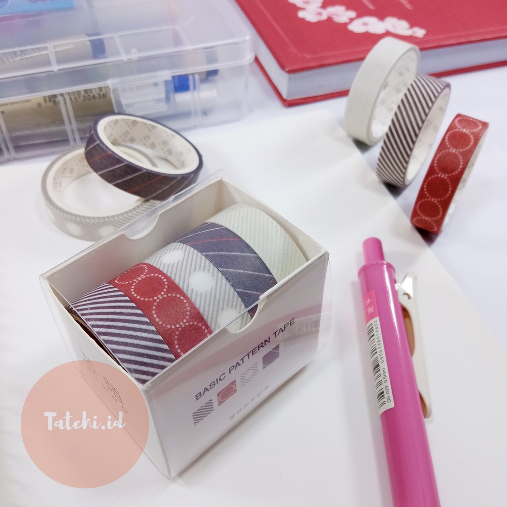 

Sunset Geometric Washi Tape Set/ Masking Tape/ Selotip Motif