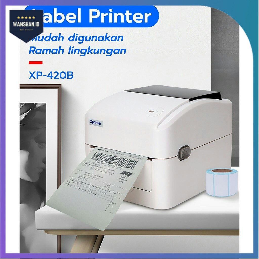 [WS] PRINTER BARCODE THERMAL / LABEL PRINTER XPRINTER  XP-420B SIZE 110MM / A6 -ORIGINAL