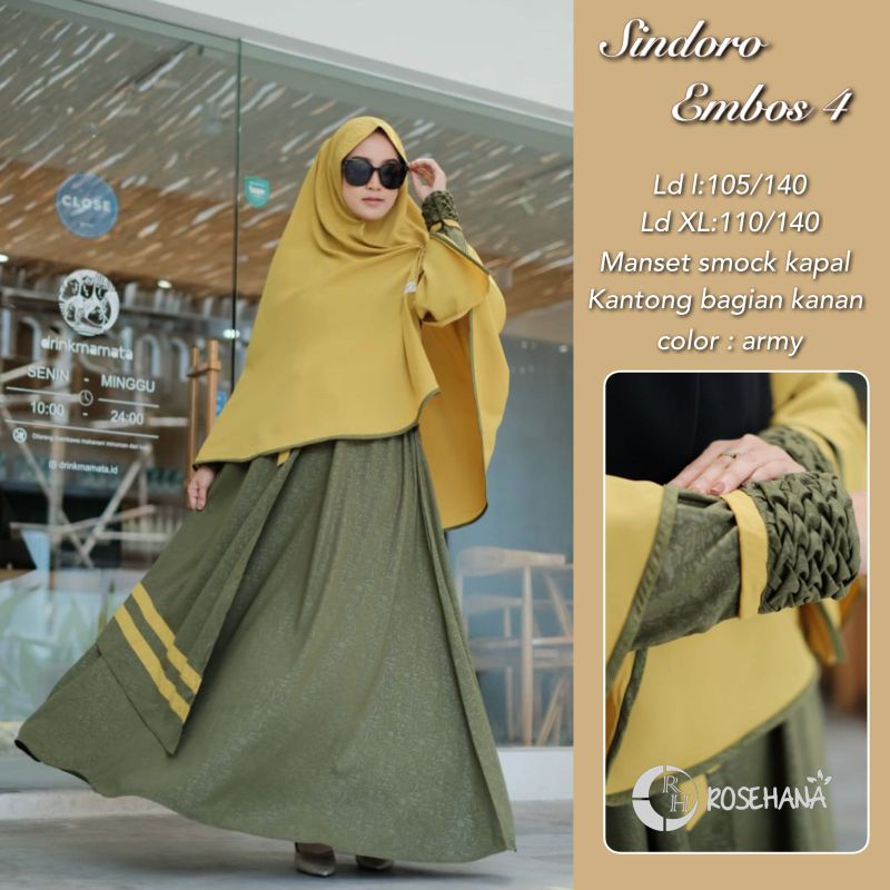 Gamis Sindoro Embos 4 Syari L & XL