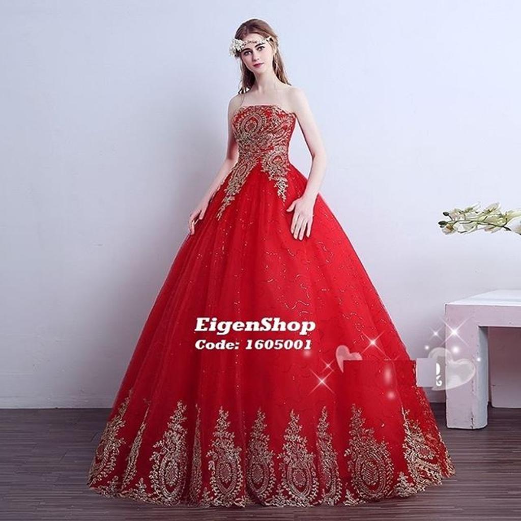 1605001 Merah Gaun Pengantin Wedding Gown Wedding Dress Shopee