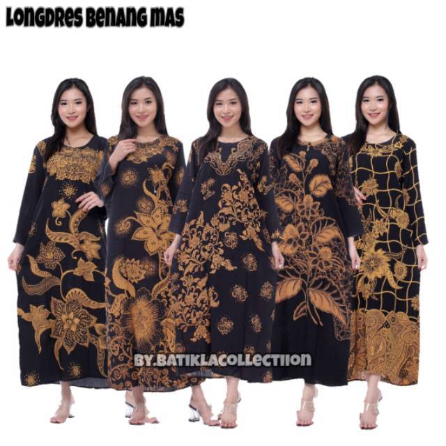  Daster  Batik  Motif Pekalongan  Leher Kancing Busui 