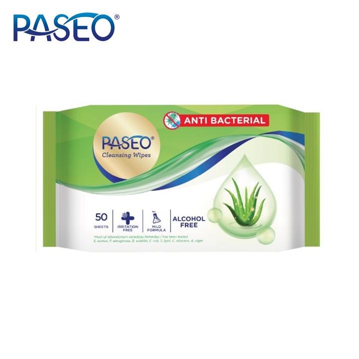 Paseo Tissue Basah Anti Bacterial 50 Sheets x 2 Packs