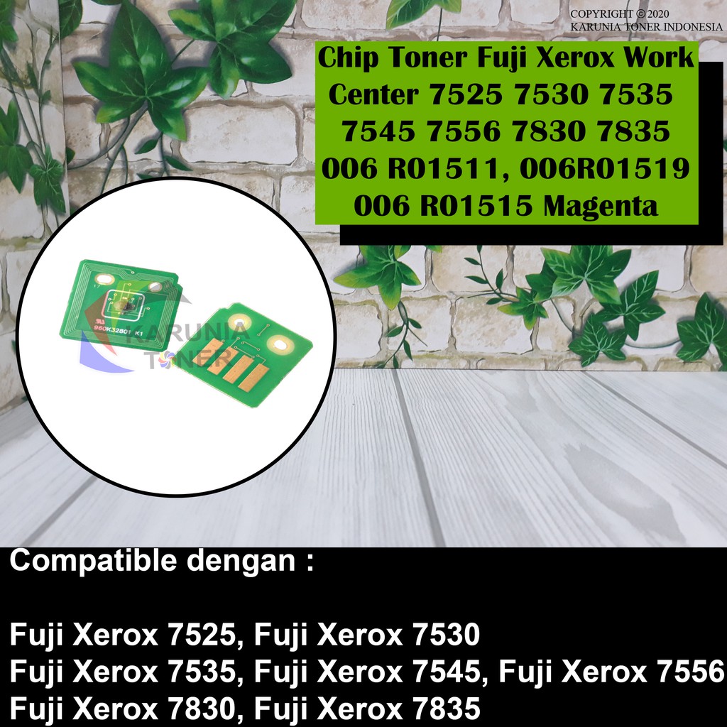 CHIP TONER WorkCentre 7525 7530 7535 7545 7556 7830 7835 7845 7855 Toner Chip BAG PUTIH COLOR  MAGENTA