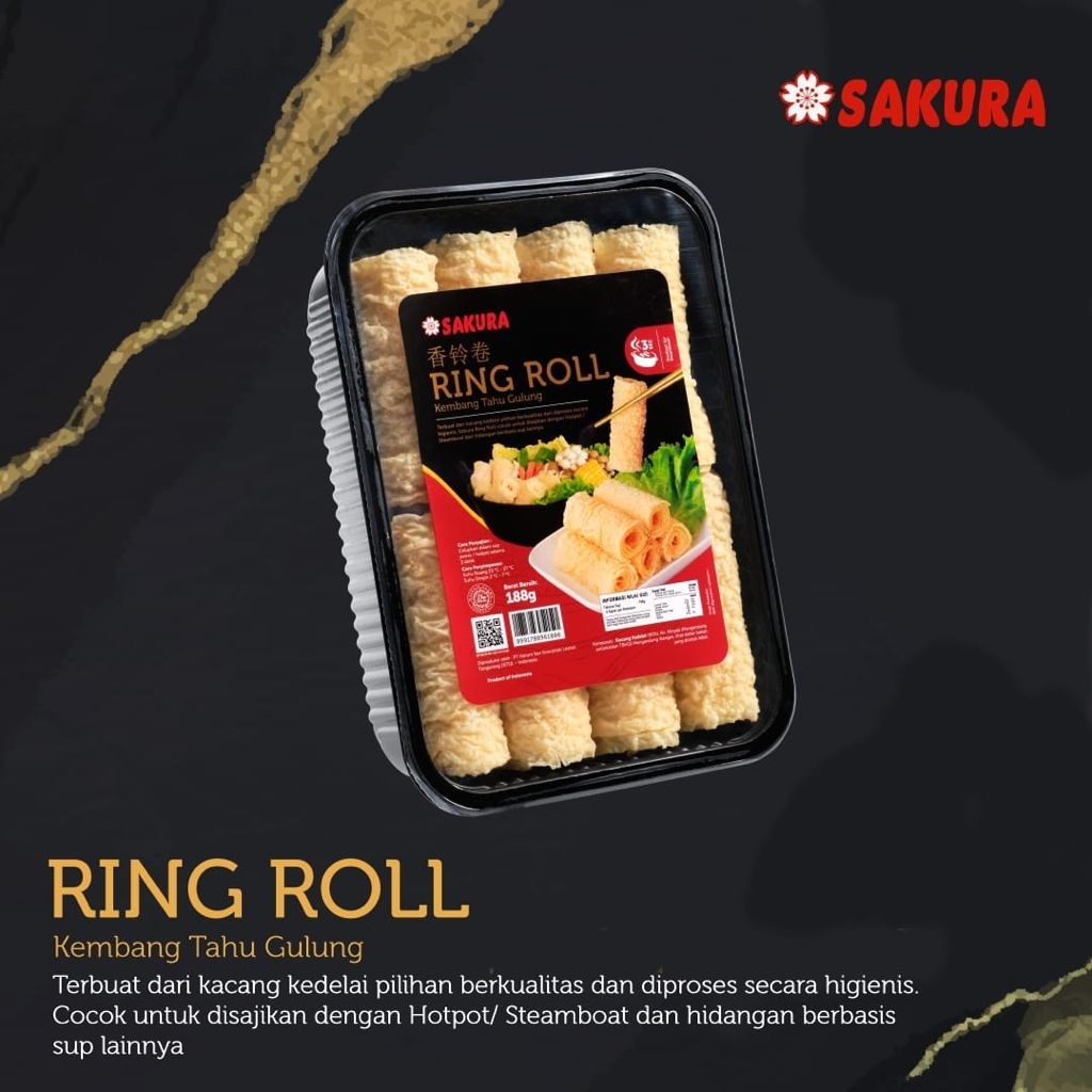 

DA Ring Roll / Sakura Kulit Kembang Tahu Roll - Fried Bean Curd Roll (Extra Bubble)