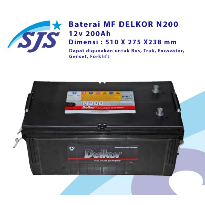 Accu MF Delkor N200 /aki kering 12v 200ah