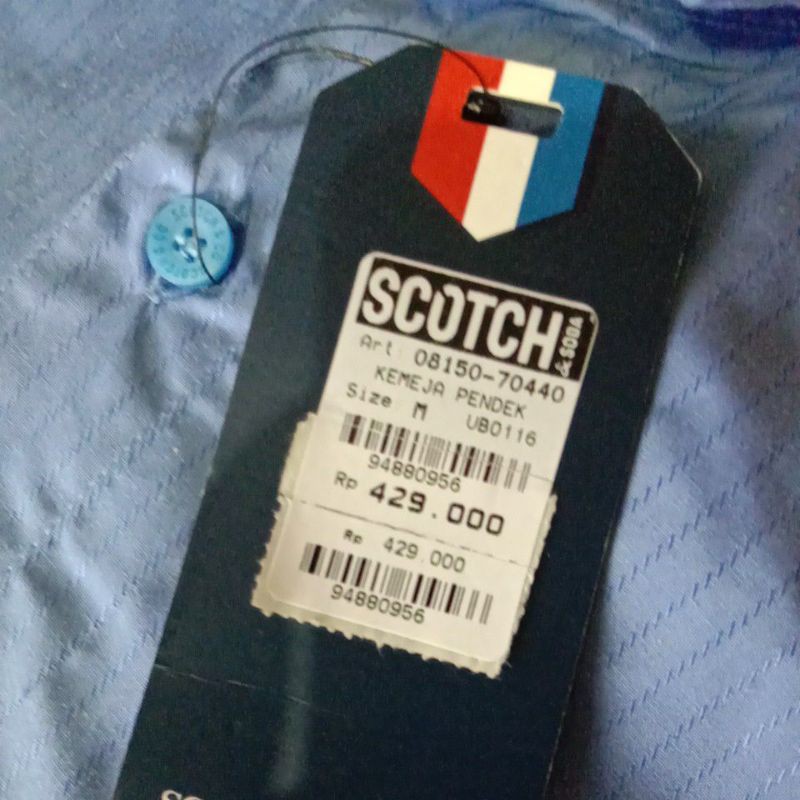 kemeja formal pendek pria SCOTCH & CO original