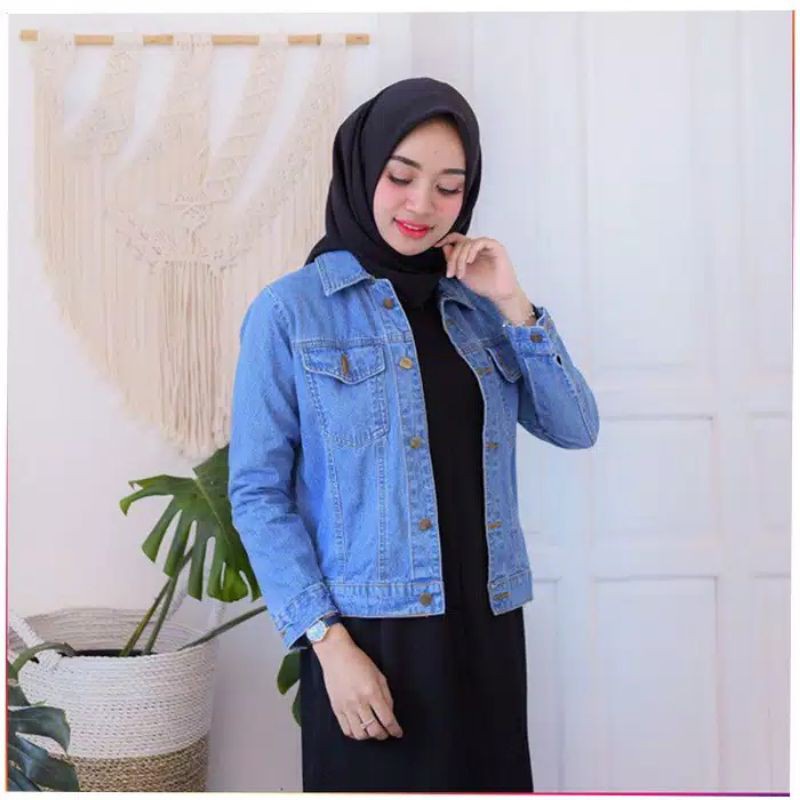 JAKET JEANS CROP WANITA // CROP JEANS CEWEK