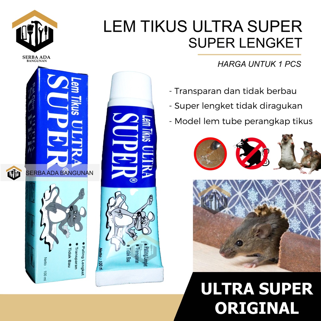 LEM TIKUS ULTRA ORIGINAL 100% (PALSU UANG KEMBALI) PEREKAT RACUN SERANGGA NEMPEL KUAT ASLI