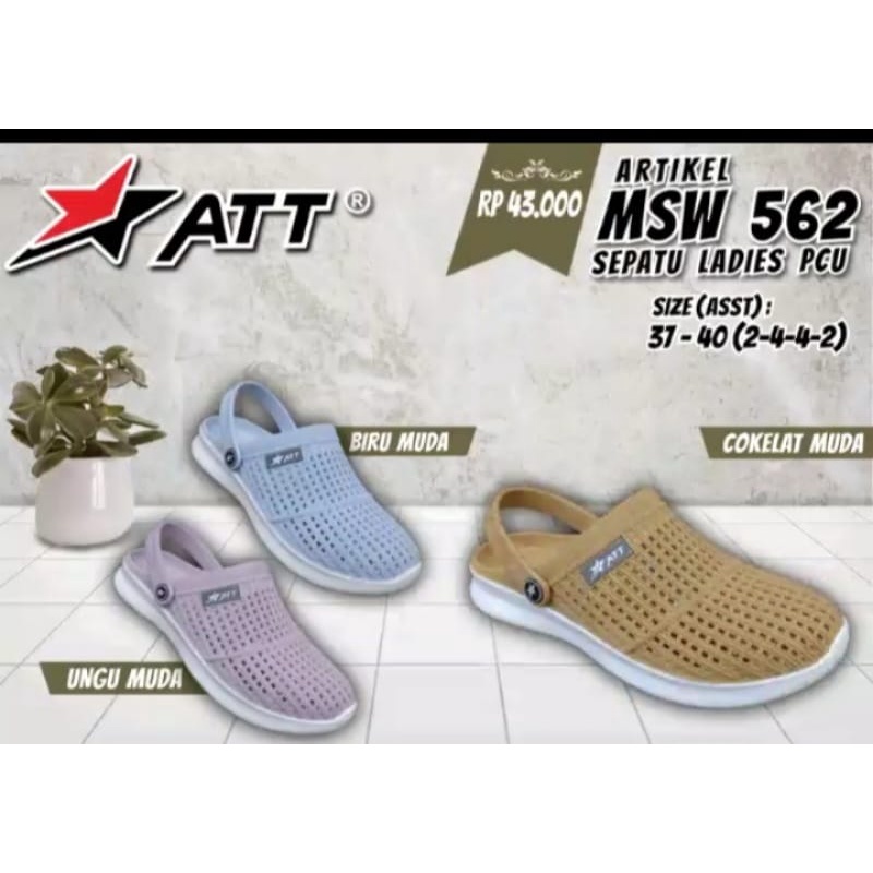 Sepatu Selop/Bapau Wanita ATT Karet MSW-562