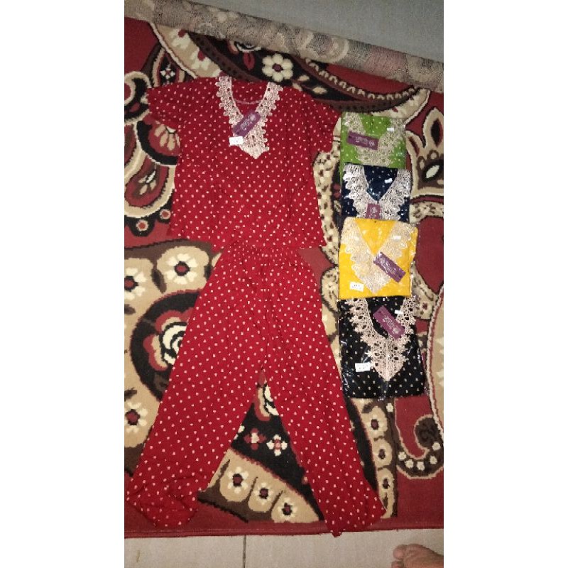 Setcel Anak Rayon Motif Polkadot