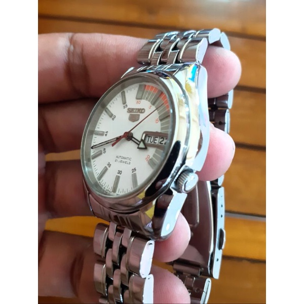 Seiko 5 7S26A RALLY DIAL White. (second,bekas,vintage,kuno,antik,lawas)