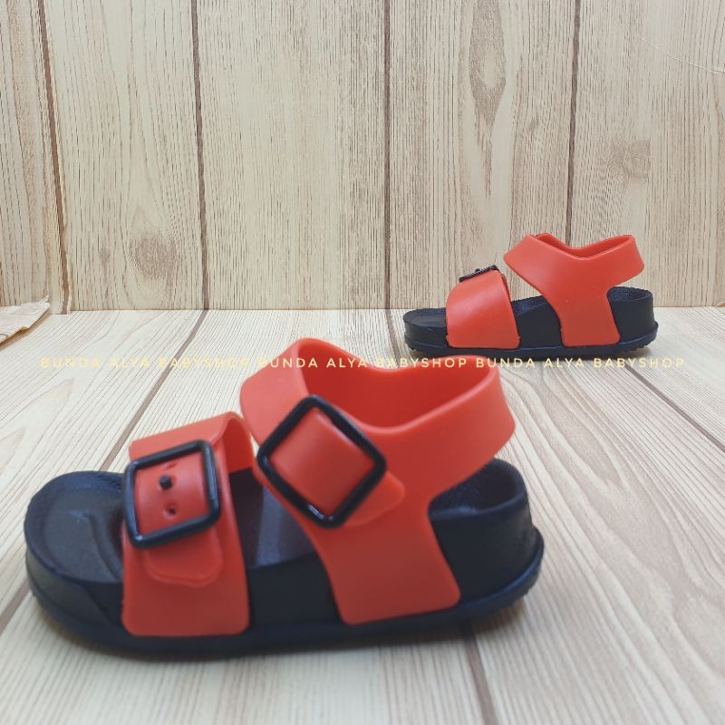 Sendal Anak Laki Laki Usia 3 4 Tahun Karet MERAH - Sepatu Sandal Anak Cowok Karet Size 25 - 28 Karet Anti Licin