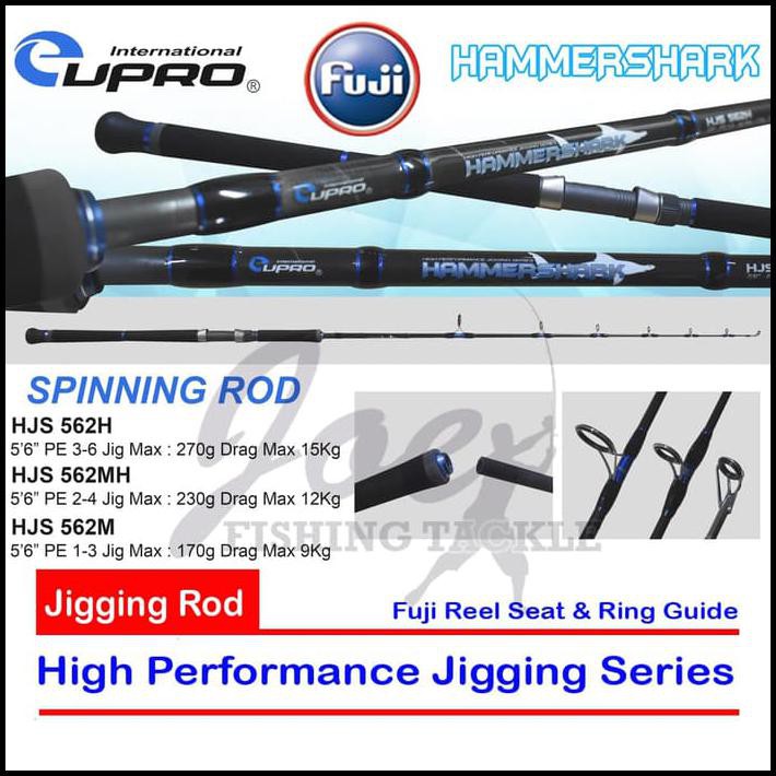 Eupro Hammer Shark Hjs562H Pe 3-6 Spinning Jigging Rod - Joran Pancing Jr185