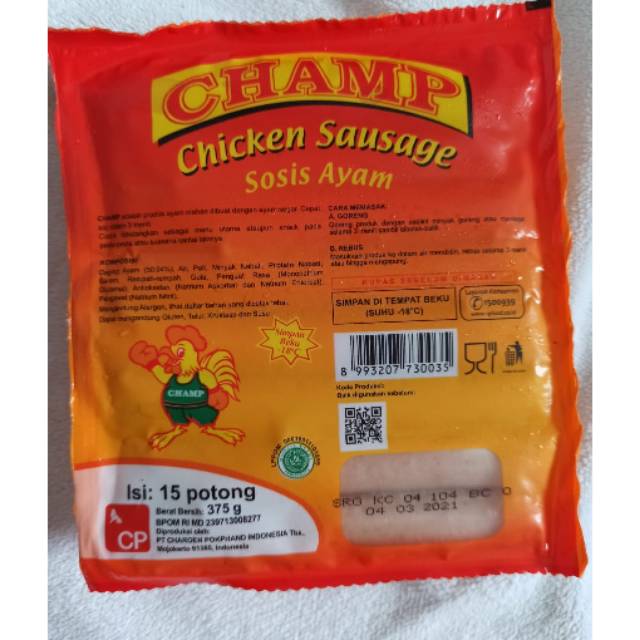 

Sosis Champ / sosis ayam 375g