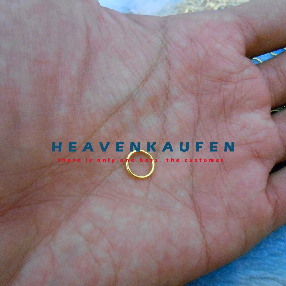 Ring Bulat Kecil Diameter 6 mm Gold Emas Untuk Ring Bulat Kecil Gantungan Kunci Dll