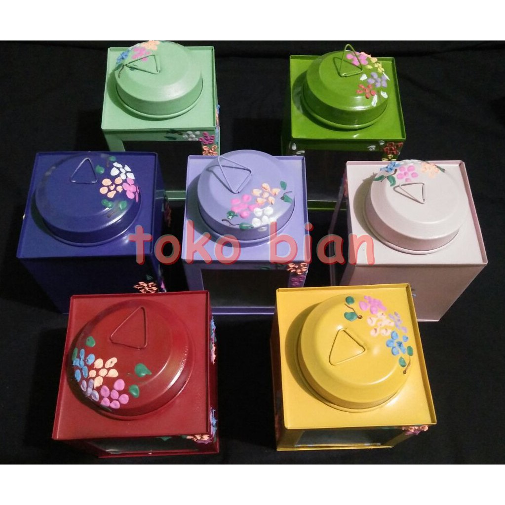 Jual kaleng krupuk toples model jadul antik warna warni | Shopee Indonesia