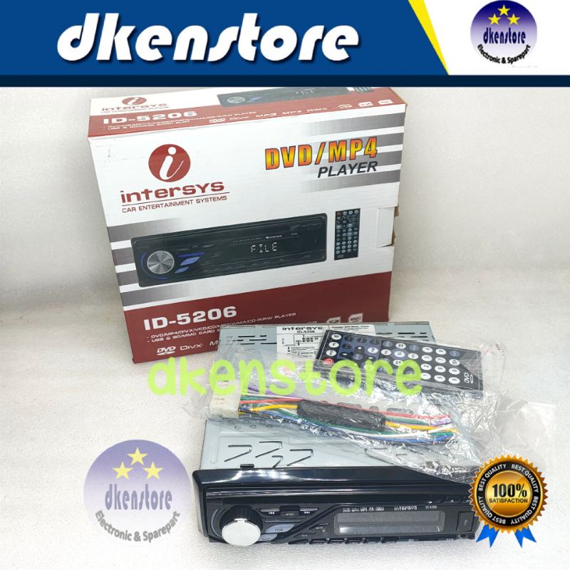 Dvd Mobil Single din Intersys ID 5206 Head Unit Original