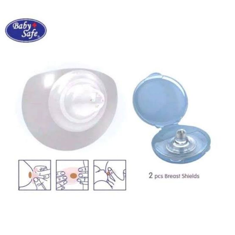 Baby Safe Breast Nipple Shield isi 2pcs BPM04 - Babysafe Penutup Pelindung Puting Ibu Menyusui