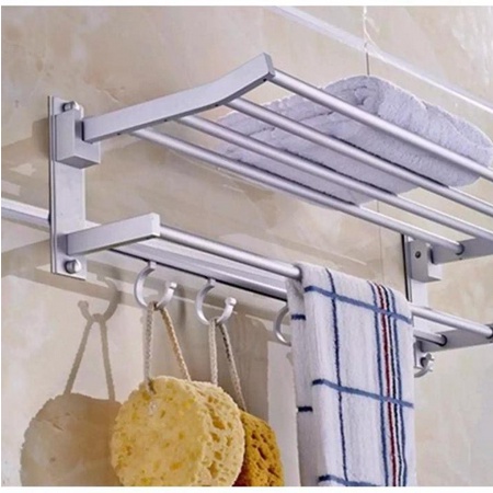 ONLYONE12 Rak Handuk Kamar Mandi / Rak Handuk Aluminium Anti Karat / Gantungan Dinding Kamar Mandi Serbaguna / Rak Gantung Baju Kamar Mandi Multifungsi