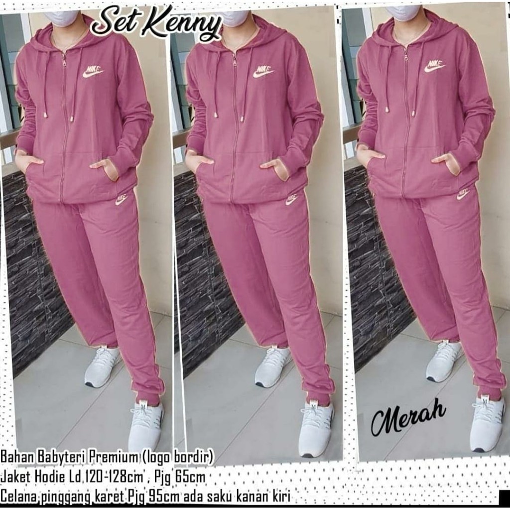XC - Setelan Kenny Jumbo / Set Wanita Jumbo Training Kenny Big Size / Setelan Wanita Celana Training