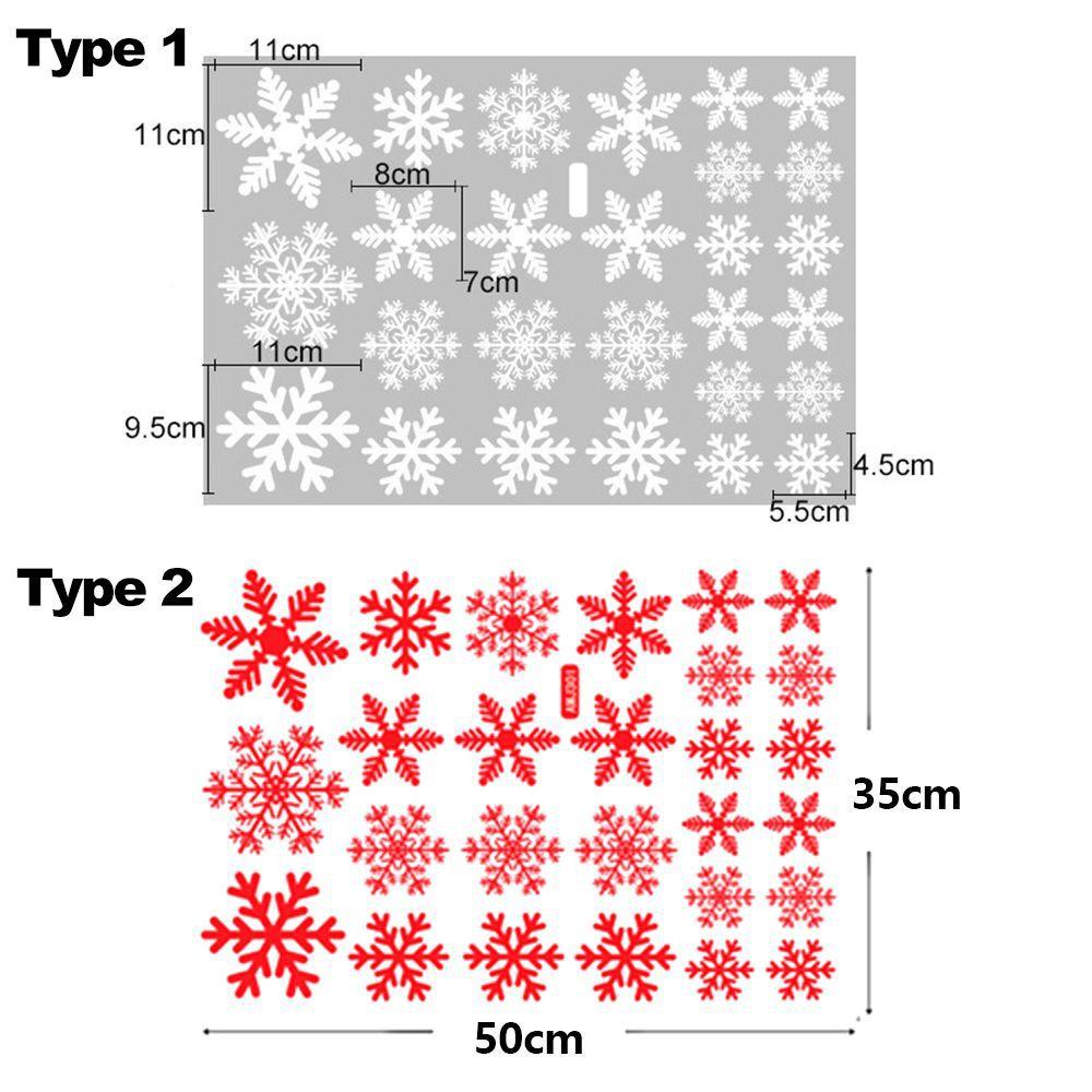 Preva 27/38PCS Stiker Jendela Natal Xmas Winter Mural Dekorasi Rumah Hiasan Shopjendela