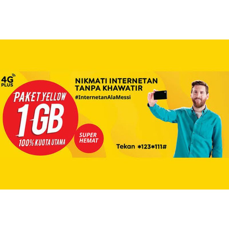 Paket Indosat Yellow 1GB, 15hari