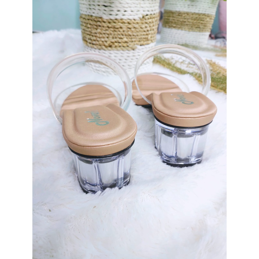 Sandal Wanita High Heel Kaca Transparan  - Novari H01