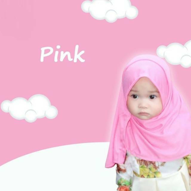 Pashmina kancing Instan /Jilbab Anak